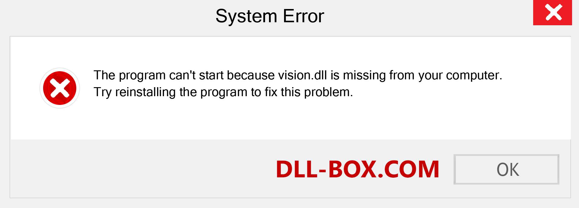  vision.dll file is missing?. Download for Windows 7, 8, 10 - Fix  vision dll Missing Error on Windows, photos, images